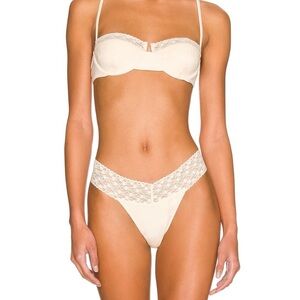 WeWoreWhat Swiss dot bra and thong